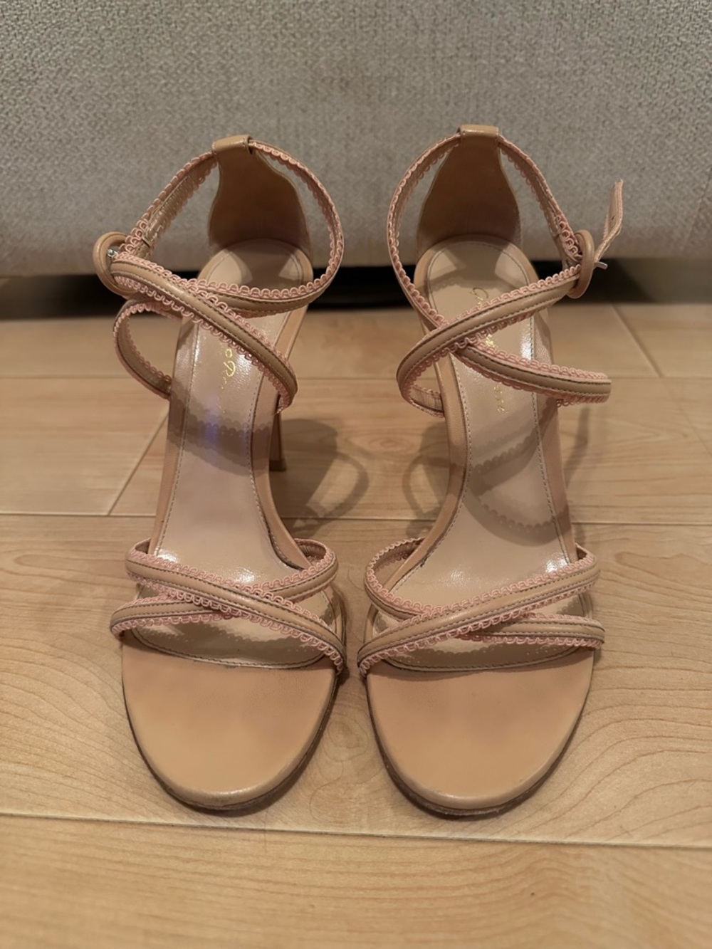 Gianvito Rossi Women’s Daphne Powder Strappy Heel. 37.5